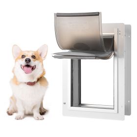 VEVOR Pet Door for Wall with Lock and 3 Magnetic Flap System Metal Frame Small