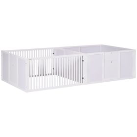 Whelping Box for Dogs, 20"H Puppy Whelping Box with Removable Doors, Dog Birth Supplies & Essentials for Indoor, 81" x 39" x 20", White