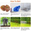 Heavy-Duty Live Animal Trap - 37x14x15 Inch Galvanized Mesh, Sensitive Pedal Trigger & Rear Release Door, Guarded Handle, Foldable Design for Raccoons