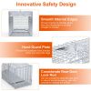 Heavy-Duty Live Animal Trap - 37x14x15 Inch Galvanized Mesh, Sensitive Pedal Trigger & Rear Release Door, Guarded Handle, Foldable Design for Raccoons