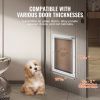 Pet Door, 16.65" x 27.44" Aluminum Frame with Lock and Flap System, Weatherproof Doggy Door, Easy to Install in Interior or Exterior Doors, Pet Door S
