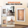 Pet Door, 16.65" x 27.44" Aluminum Frame with Lock and Flap System, Weatherproof Doggy Door, Easy to Install in Interior or Exterior Doors, Pet Door S