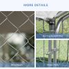Outdoor Dog Kennel with Roof, Dog Run with Waterproof & UV-Resistant Cover, Secure Lock, for Backyard & Patio, 7.5' x 7.5' x 5.7'